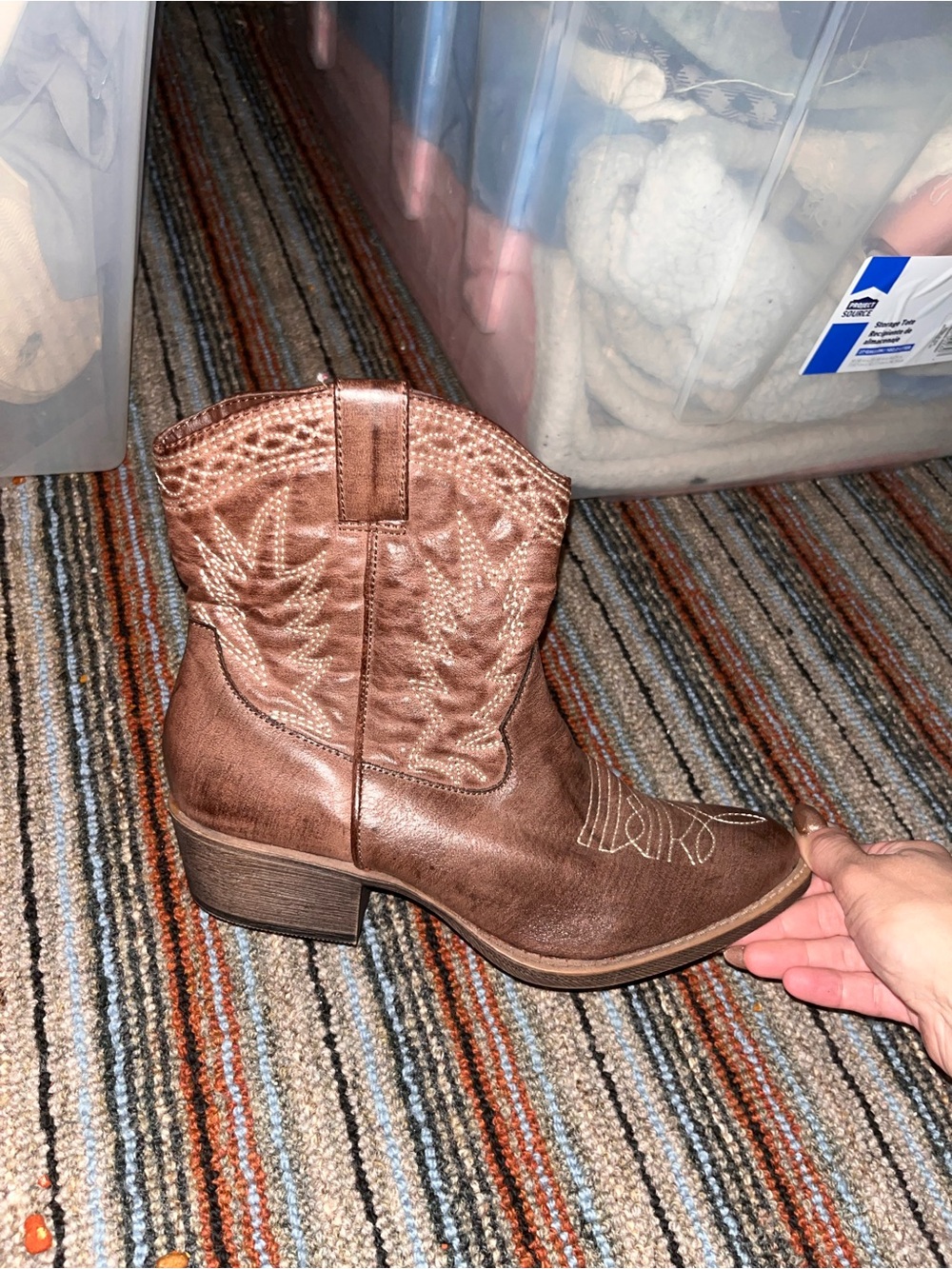 Brown Western Ankle Boots - Classic Women's Cowboy Style